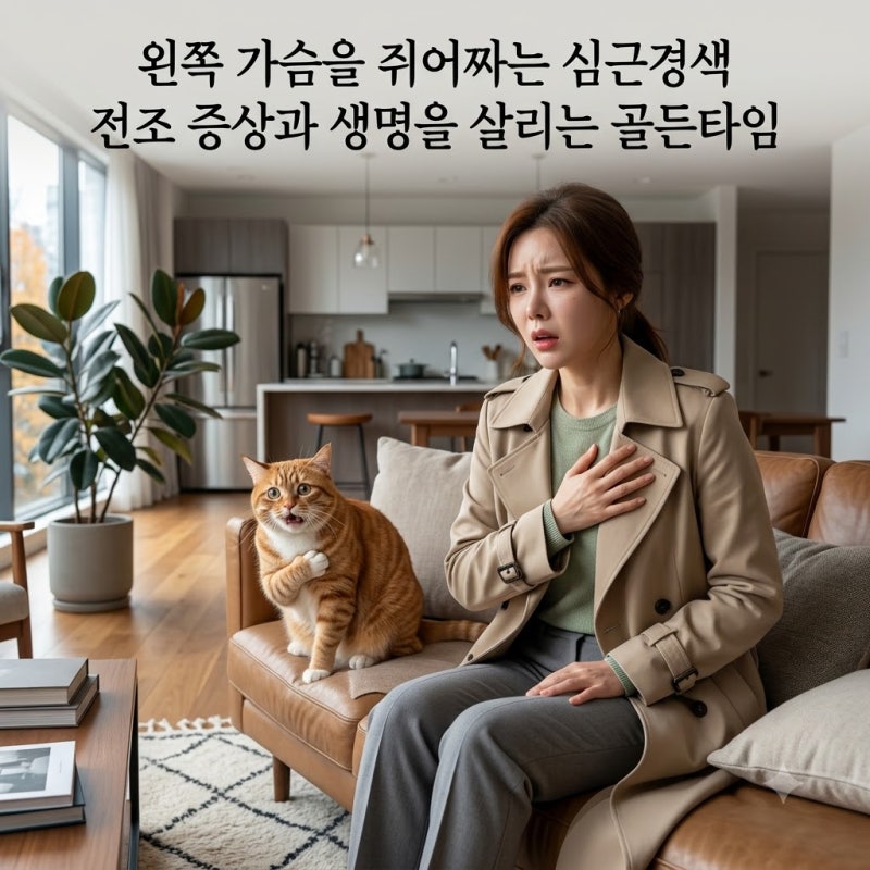 왼쪽 가슴을 쥐어짜는 심근경색 전조 증상과 생명을 살리는 골든타임
