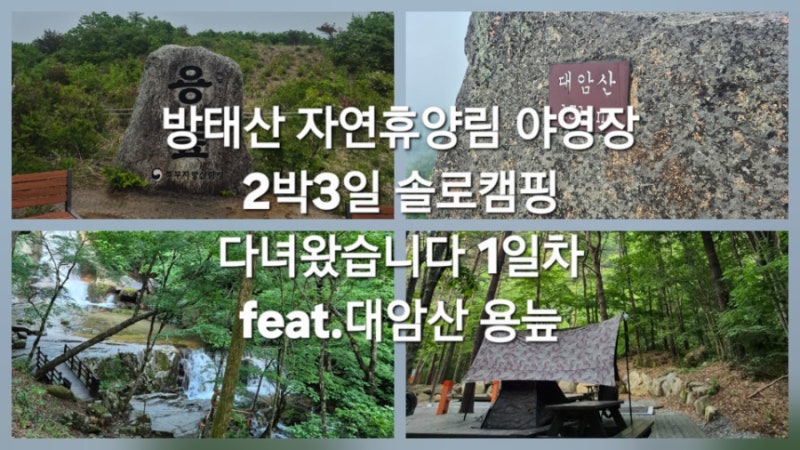 방태산 자연휴양림 야영장 2박3일 솔로캠핑 다녀왔습니다 1일차 feat.대암산 용늪