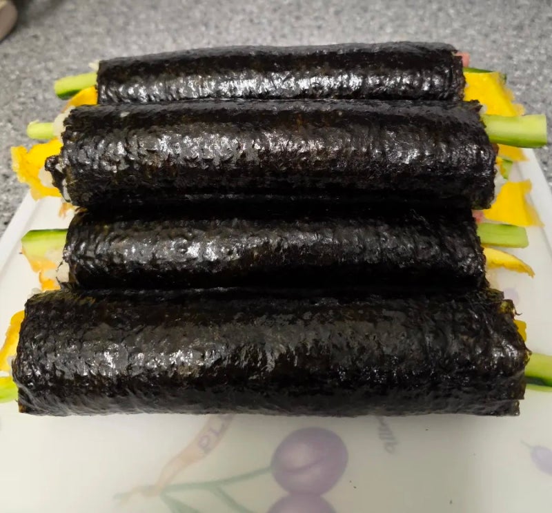 오랜만에 집에서 만든 김밥
