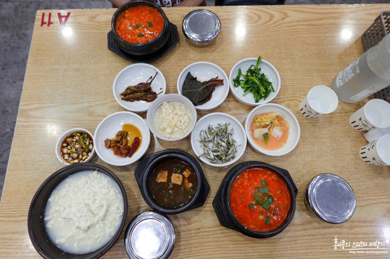 강릉 동화가든 본점 웨이팅 방법 짬뽕순두부 포기 아침식사 후기