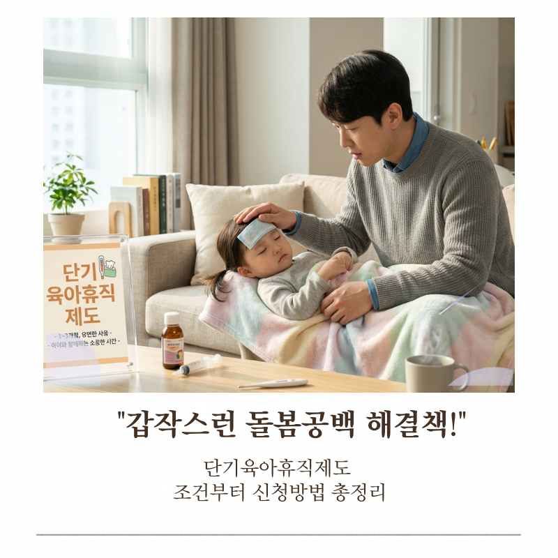 갑작스러운 돌봄 공백 해결책! '단기 육아휴직 제도' 조건부터 신청 방법까지 총정리