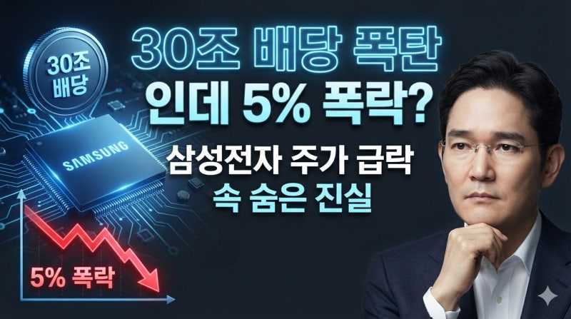 삼성전자 배당 막차 샀더니 5% 폭락? 30조 역대급 배당 알았는데 통장 보니 황당한 이유