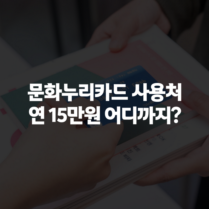 문화누리카드 사용처 조회 방법, 영화관·서점·숙박까지 어디서 쓰나요