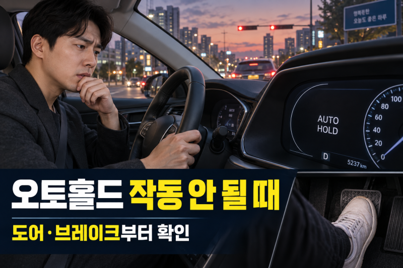 자동차 오토홀드가 작동하지 않을 때, 고장 전 도어·브레이크부터 확인하세요