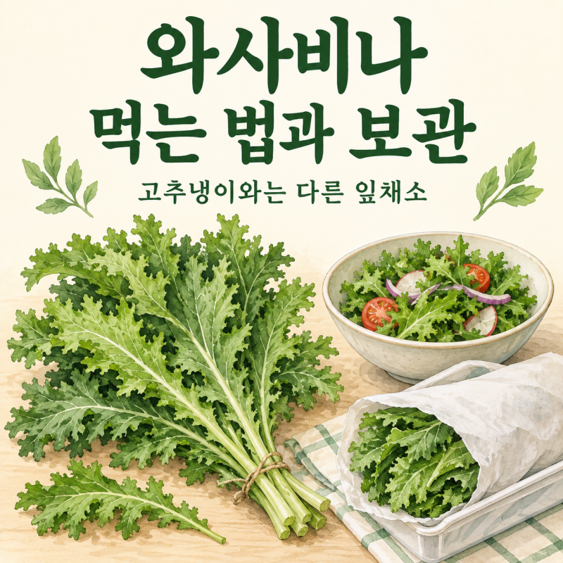 와사비나란? 고추냉이와 차이부터 세척·먹는 법·보관까지
