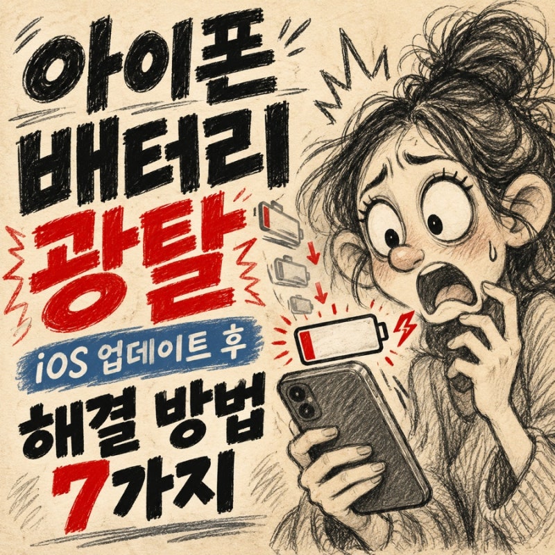 아이폰 배터리 빨리 닳는 이유｜iOS 업데이트 후 배터리 광탈 해결 방법 7가지