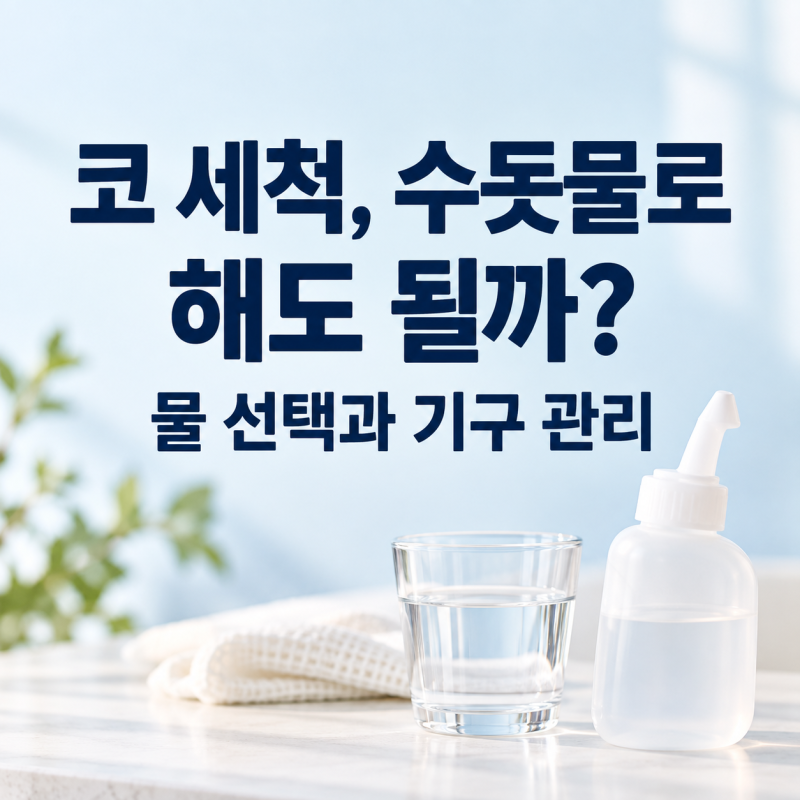 코 세척은 수돗물로 해도 될까? 물 선택과 기구 관리