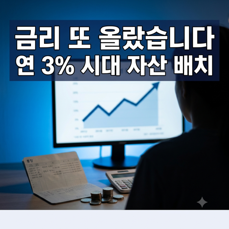 금리 또 올랐습니다 — 연 3% 시대, 내 자산 배치 이렇게 바꾸세요