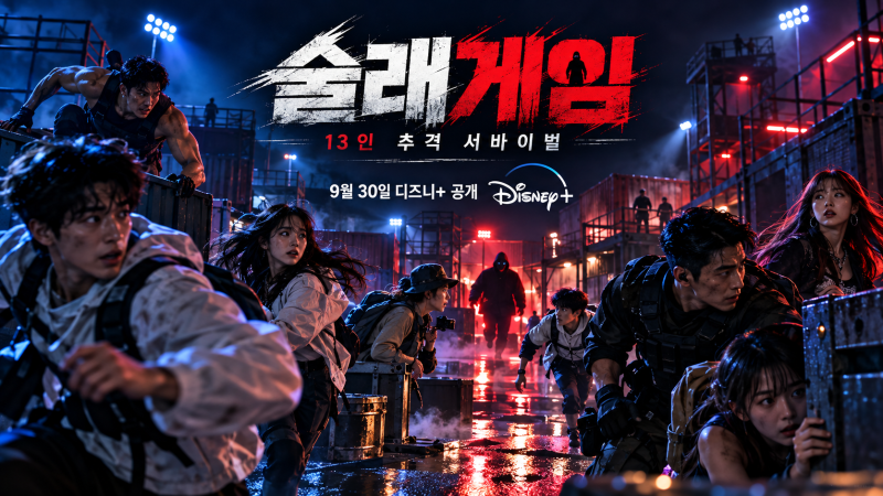 술래게임 9월 30일 디즈니+ 공개｜황재균·빠니보틀·육준서 13인 출연진·몇부작·1회 무료보....