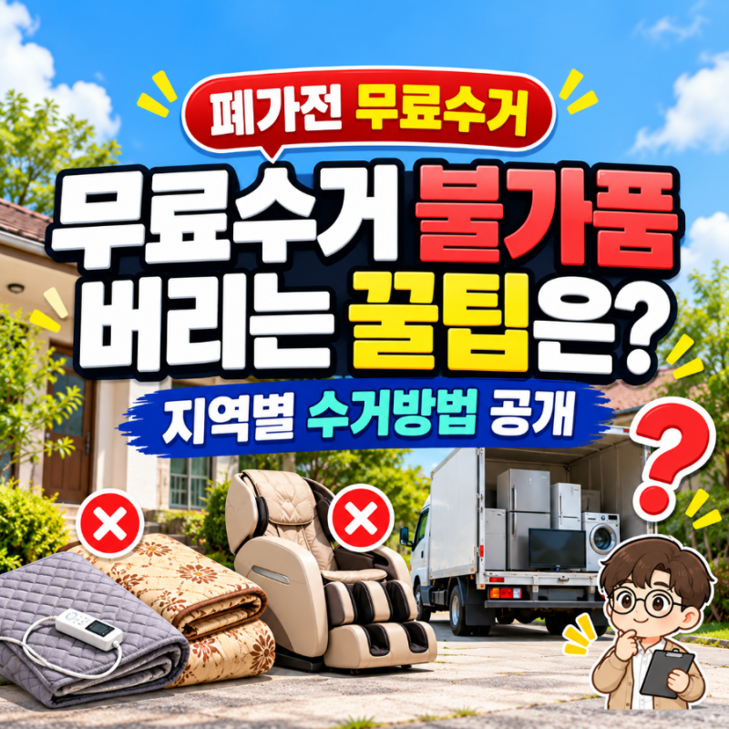 ⭐안마의자는 될까? 폐가전 무료수거 지역별 신청방법과 수거불가품 처리까지
