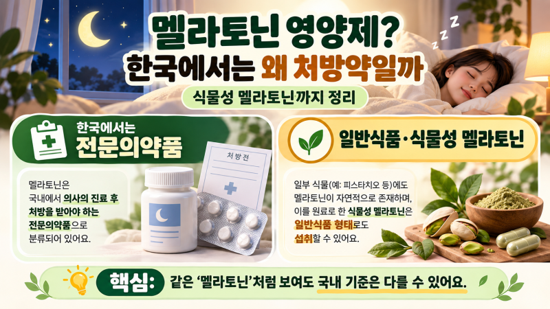 멜라토닌 영양제? 한국에서는 왜 처방약일까｜식물성 멜라토닌까지 정리
