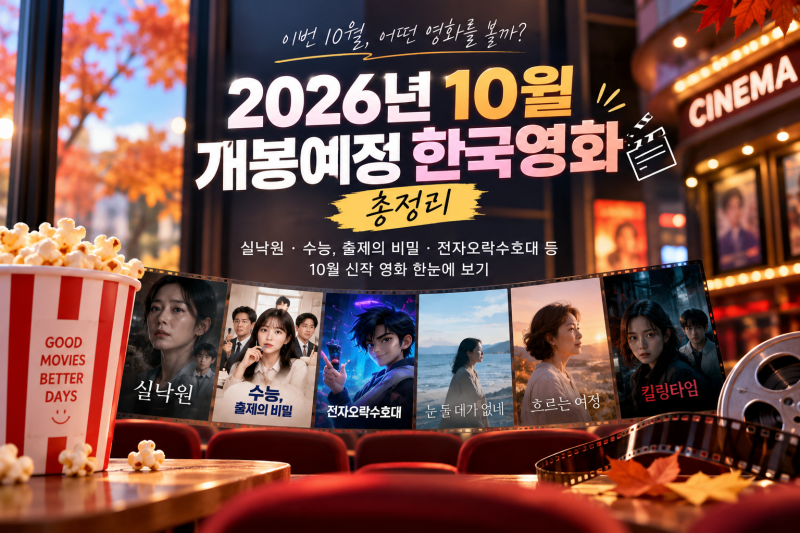 2026년 10월 개봉 예정 한국 영화 총정리