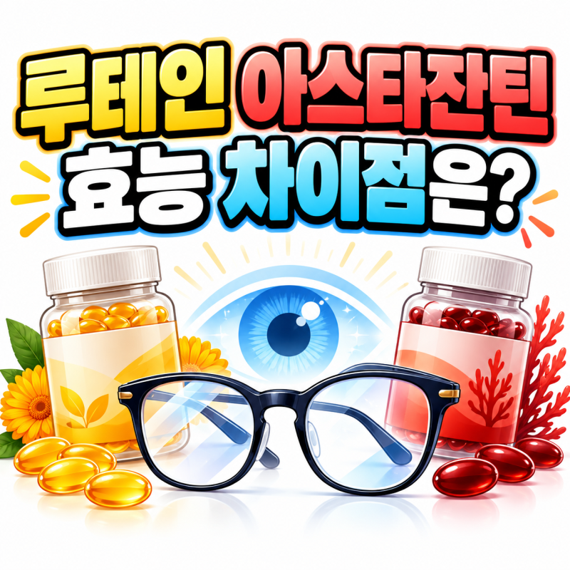 루테인 아스타잔틴 효능 차이 눈영양제 어떤 사람에게 추천하시나요?