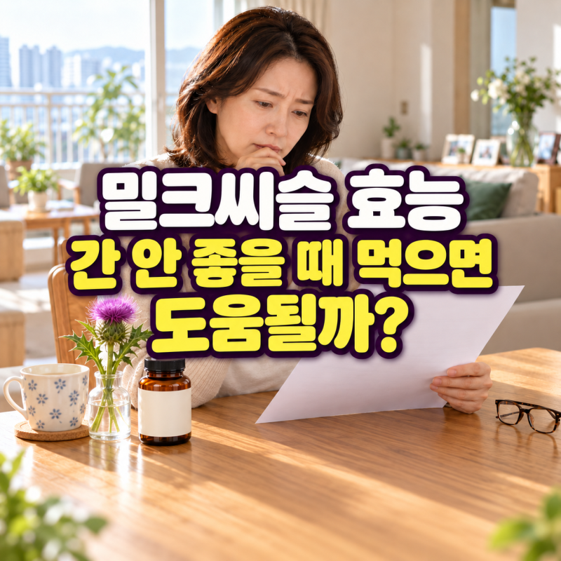 밀크씨슬 효능, 간이 안 좋을 때 먹으면 도움될까?