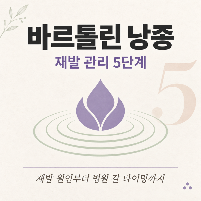 바르톨린 낭종 자꾸 재발한다면? 원인부터 병원 갈 타이밍까지 관리 5단계 핵심만 뽑아봤어....