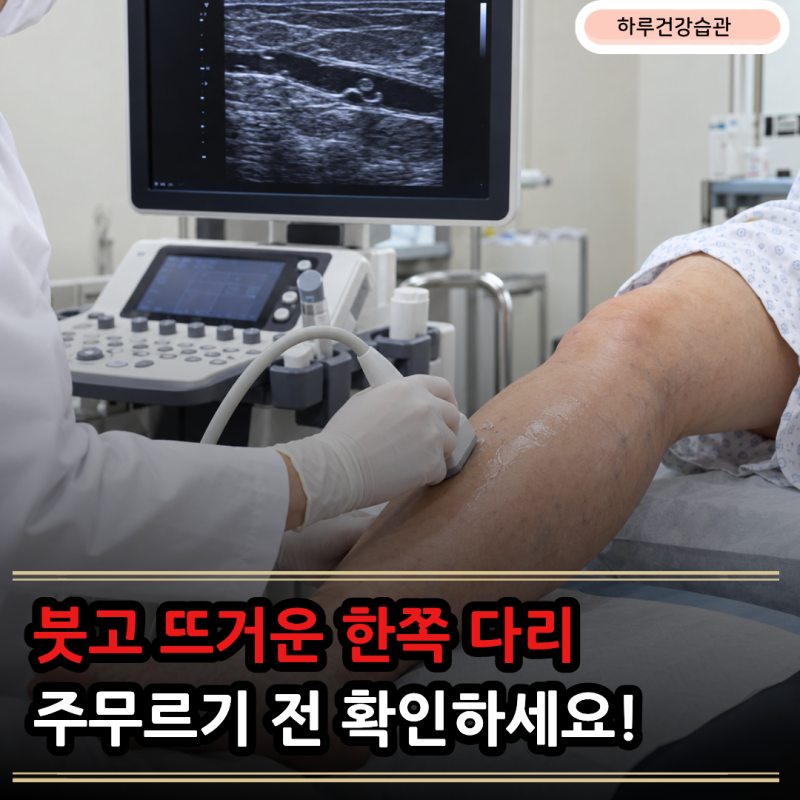 한쪽 종아리만 붓고 뜨거웠습니다, 단순한 알이 아닐 수 있습니다