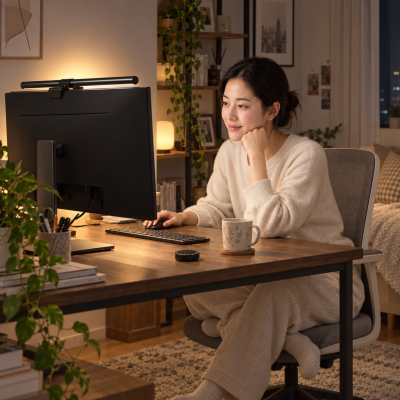 엘레센스 라이트바 재택근무 책상 조명 바꾼 사용기