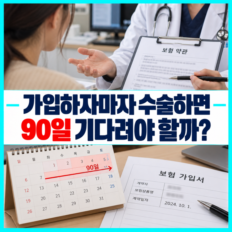 질병수술비도 가입 후 90일을 기다려야 할까? 암보험과 가장 많이 혼동하는 부분