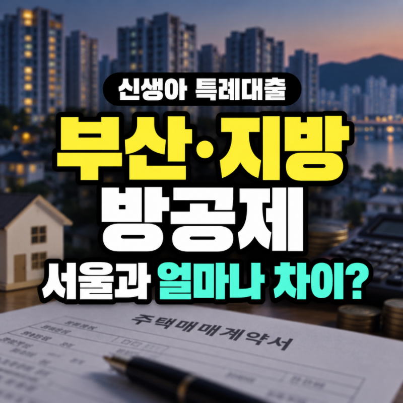 신생아 특례대출 방공제 부산·지방은 얼마? 서울과 얼마나 차이날까?
