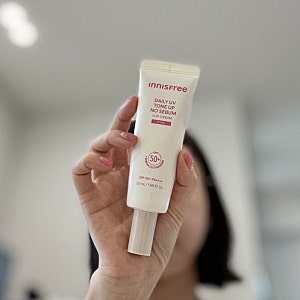 이니스프리 선크림 노세범 톤업 핑크, 건성 피부가 써본 후기