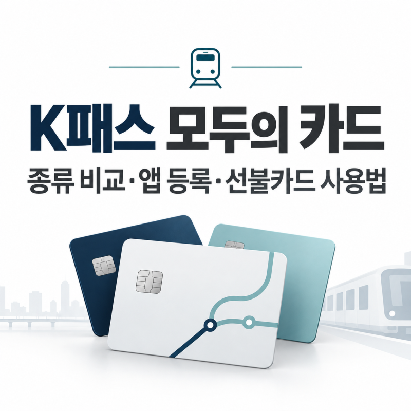K패스 모두의 카드 어떤 게 좋을까? 종류 비교·앱 등록·선불카드 사용법