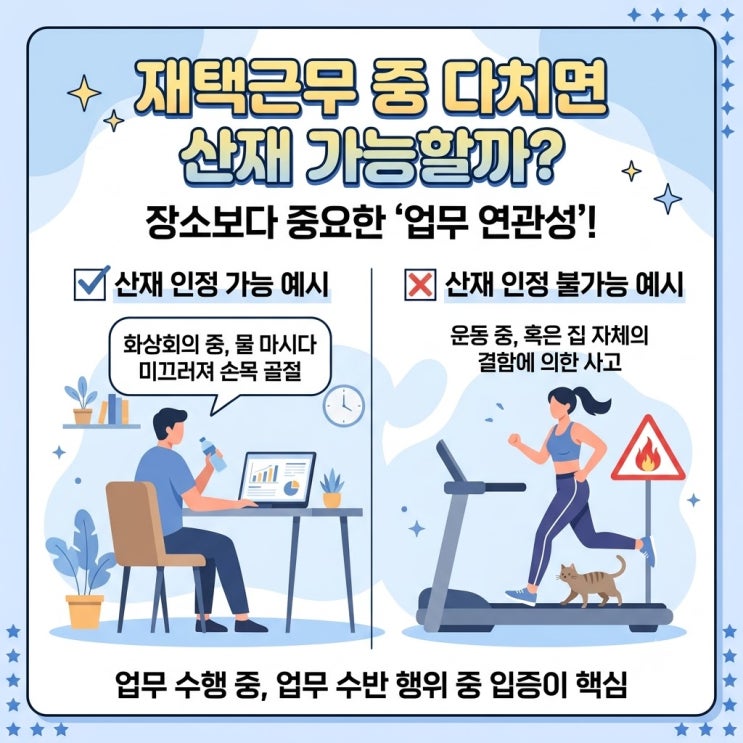 [산재보험] 재택근무 중 다치면 산재 가능할까? 장소보다 중요한 ‘업무 연관성’