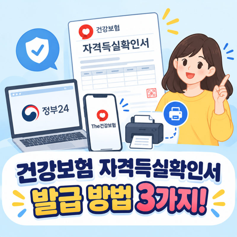 건강보험 자격득실확인서 발급 방법 3가지! 정부24 및 모바일 팩스 전송 꿀팁