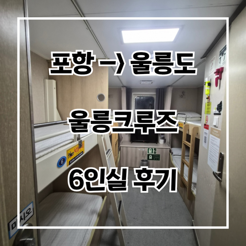 포항 울릉도 울릉크루즈 6인실 후기 | 객실부터 편의시설까지
