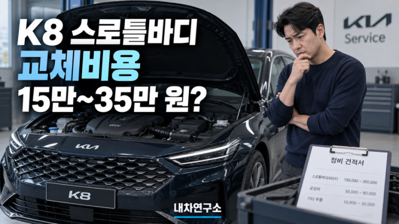 K8 스로틀바디 교체비용, 공회전 떨림·가속 답답하면 15만~35만 원?