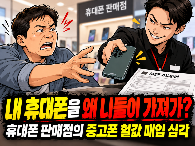 내 휴대폰을 왜 니들이 가져가? 휴대폰 판매점의 중고폰 헐값 매입 심각