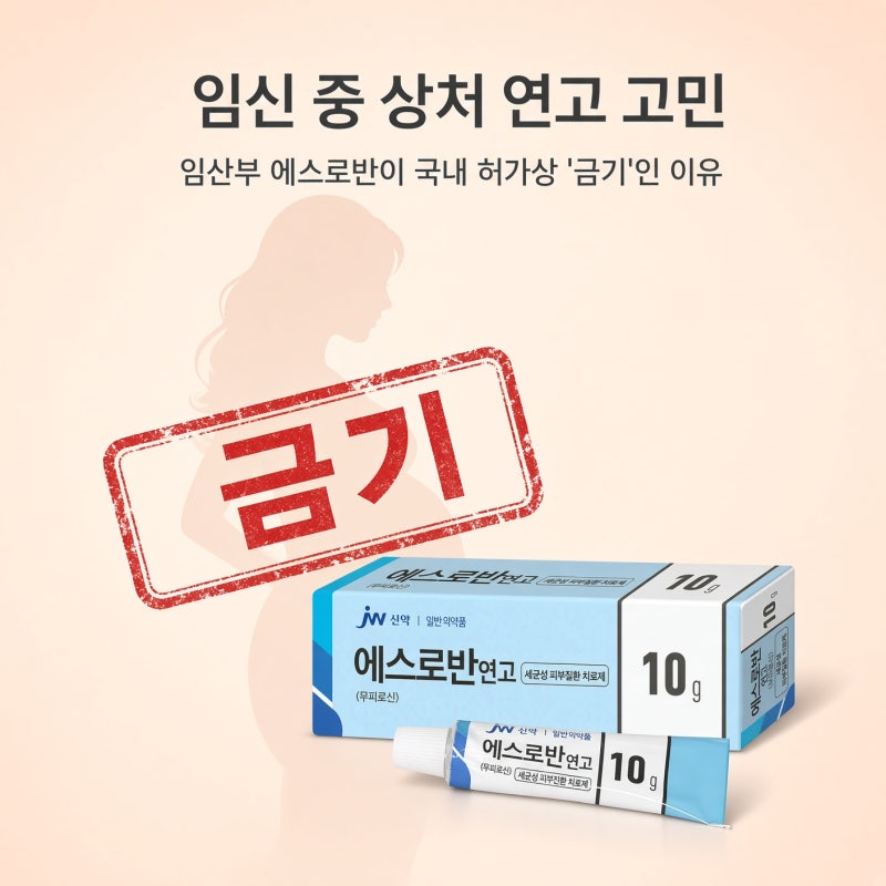 임신 중 상처 연고 고민, 임산부 에스로반이 국내 허가상 '금기'인 이유