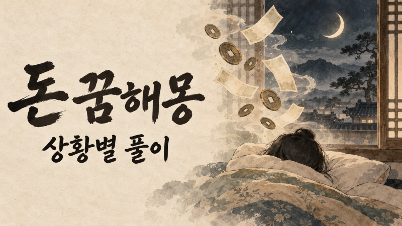 돈 줍는 꿈·받는 꿈·잃어버리는 꿈은 어떤 뜻일까? 돈 꿈해몽 총정리