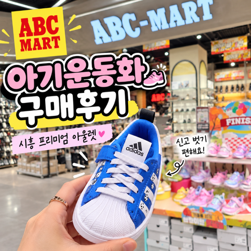 시흥 프리미엄 아울렛 아기운동화 ABC마트 구매후기｜신고 벗기 편한 아디다스로 골랐어요