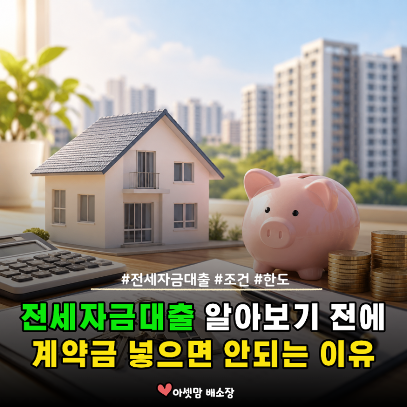 전세자금대출 조건 한도만 보고 계약했다가 계약금 날린 지인보고 너무 놀랐어요