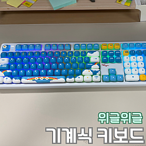 [내돈내산 리뷰] 위글위글 기계식 저소음 키보드 솔직 후기 데스크테리어로 찰떡