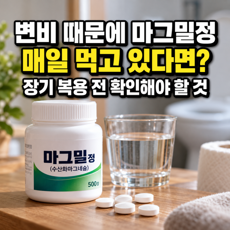“변비 때문에 마그밀정 매일 먹고 있다면?” 장기 복용 전 확인해야 할 것