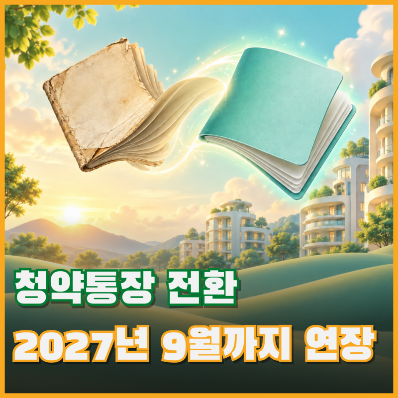 청약통장 전환 2027년까지 연장, 전환 방법과 바꾸면 손해인 경우 총정리