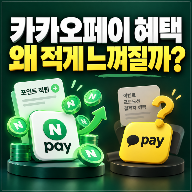 카카오페이 혜택 왜 적게 느껴질까? 네이버페이 포인트 적립 직접 비교해보니