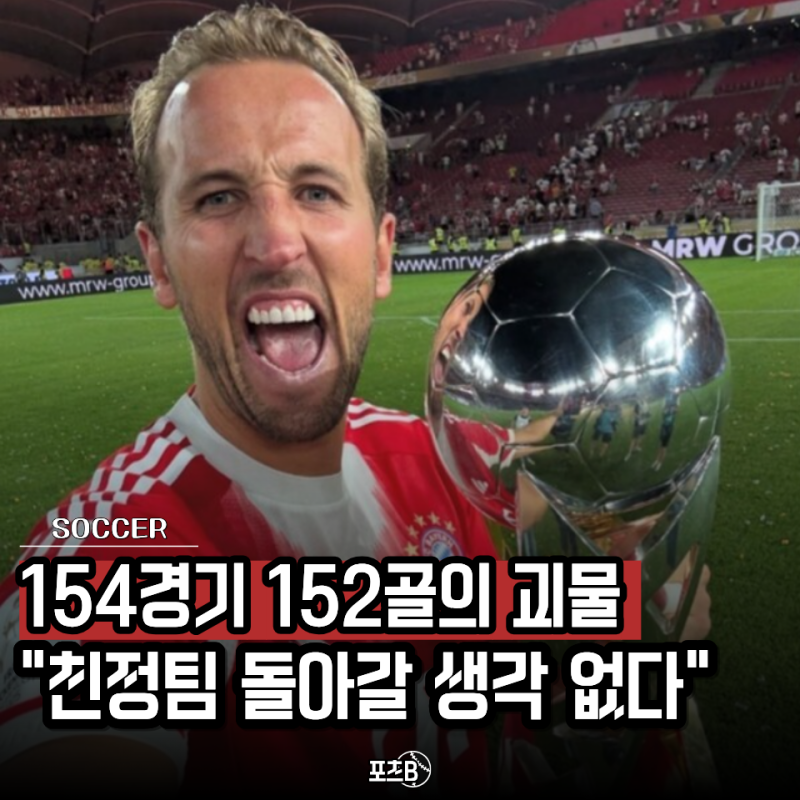 "154경기 152골인데 또 재계약?" 토트넘 복귀설 나와도 독일에 남으려는 특급 공격수의 선택