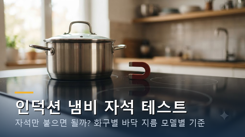 인덕션 냄비 자석만 붙으면 될까?｜화구별 바닥 지름 모델별 기준 2026