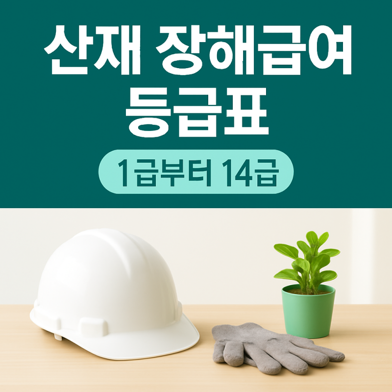 산재 장애급여 등급표 직접 찾아봤어요