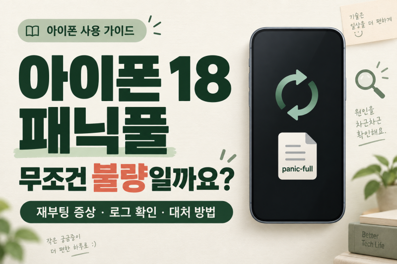 아이폰 18 패닉풀, 무조건 불량일까요? 재부팅 증상과 확인·대처 방법