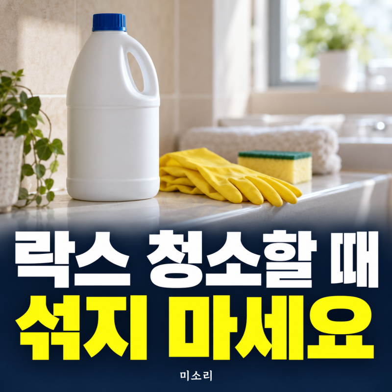 락스와 식초·구연산 섞어도 될까? 욕실 청소할 때 주의할 조합