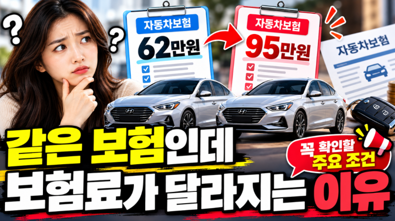 “같은 차인데 왜 나는 더 비싸지?” 자동차보험료 달라지는 진짜 이유