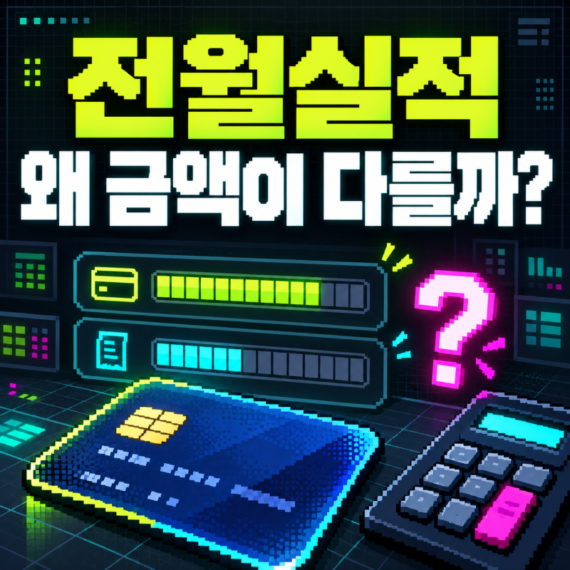 신용카드 전월실적, 결제금액과 왜 다를까? 인정·제외 기준 정리