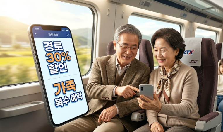 부모님 KTX 경로 할인 받는 법과 SRT 가족 30% 할인 신청 방법