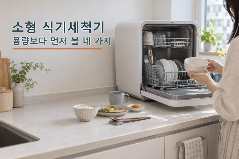 소형 식기세척기 3인용·6인용, 용량보다 먼저 볼 네 가지
