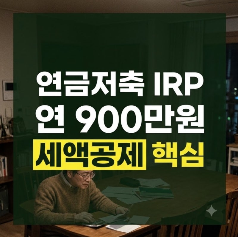 연말정산 세액공제 지금부터 준비 : 연금저축 IRP 핵심 비교와 900만 원 한도 활용법