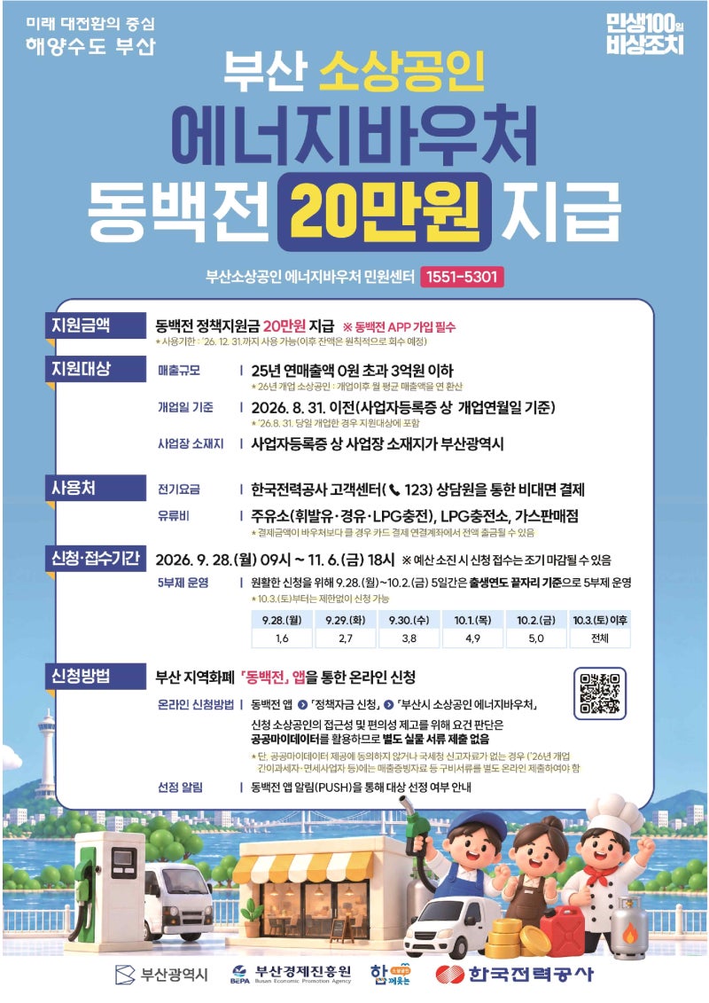 부산 소상공인 에너지바우처 20만원 신청 시작! 대상·신청방법·사용처 총정리