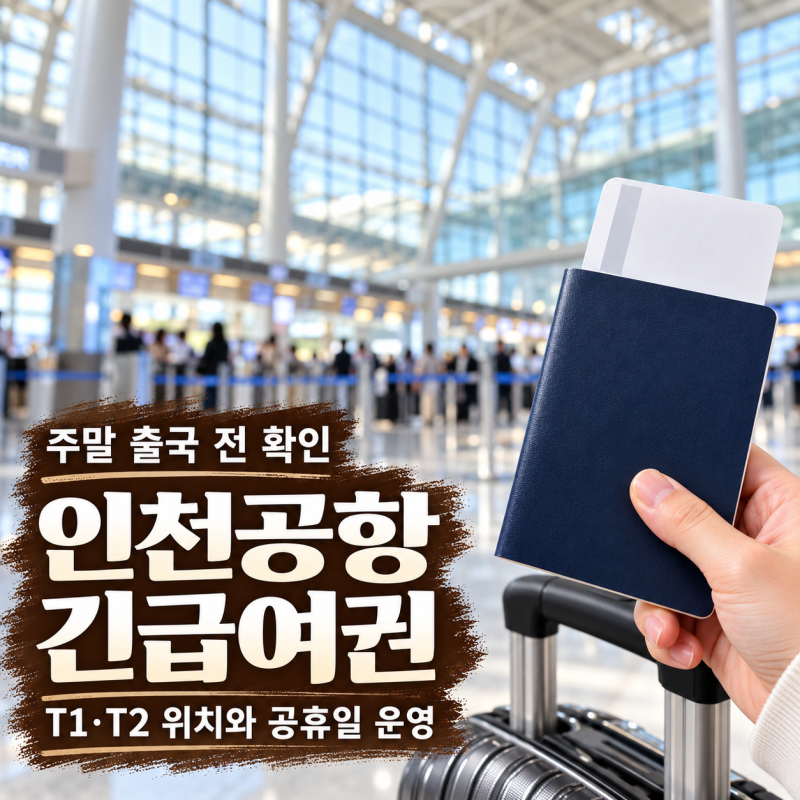 인천공항 긴급여권 주말 발급｜T1·T2 공휴일 운영시간과 준비물